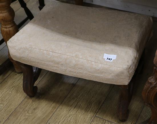 A 19th century mahogany stool